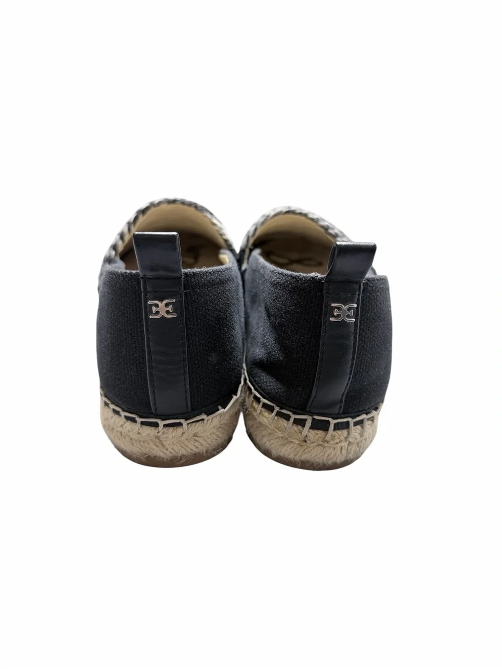 Sam Edelman Khloe Women’s Fabric & Leather Black and Tan Espadrilles Size 10M